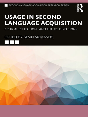 cover image of Usage in Second Language Acquisition